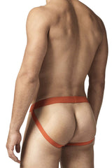 Jockstrap brésilien Papi UMPA051 Fashion Microflex Couleur Orange Pixel Print