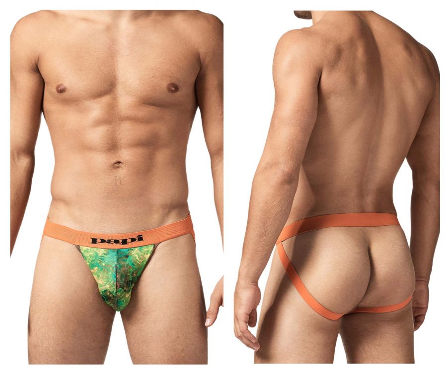 Papi UMPA051 Fashion Microflex Brazilian Jockstrap Farbe Sunrise Multi Print