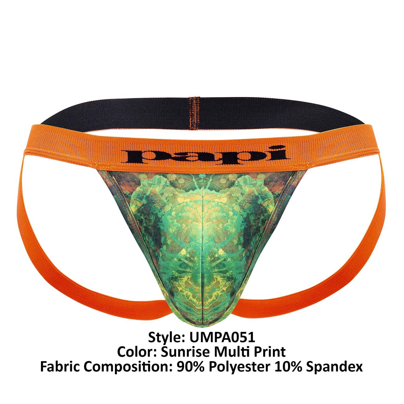 Jockstrap brésilien Papi UMPA051 Fashion Microflex Couleur Sunrise Multi Print