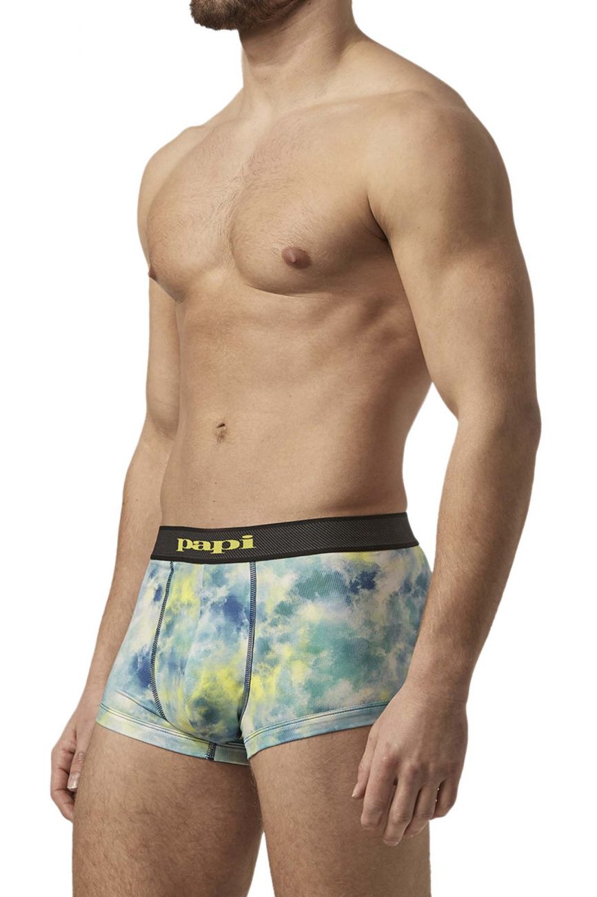 Papi UMPA074 2PK Microflex Brazilian Trunks Color Tie Dye-Blue