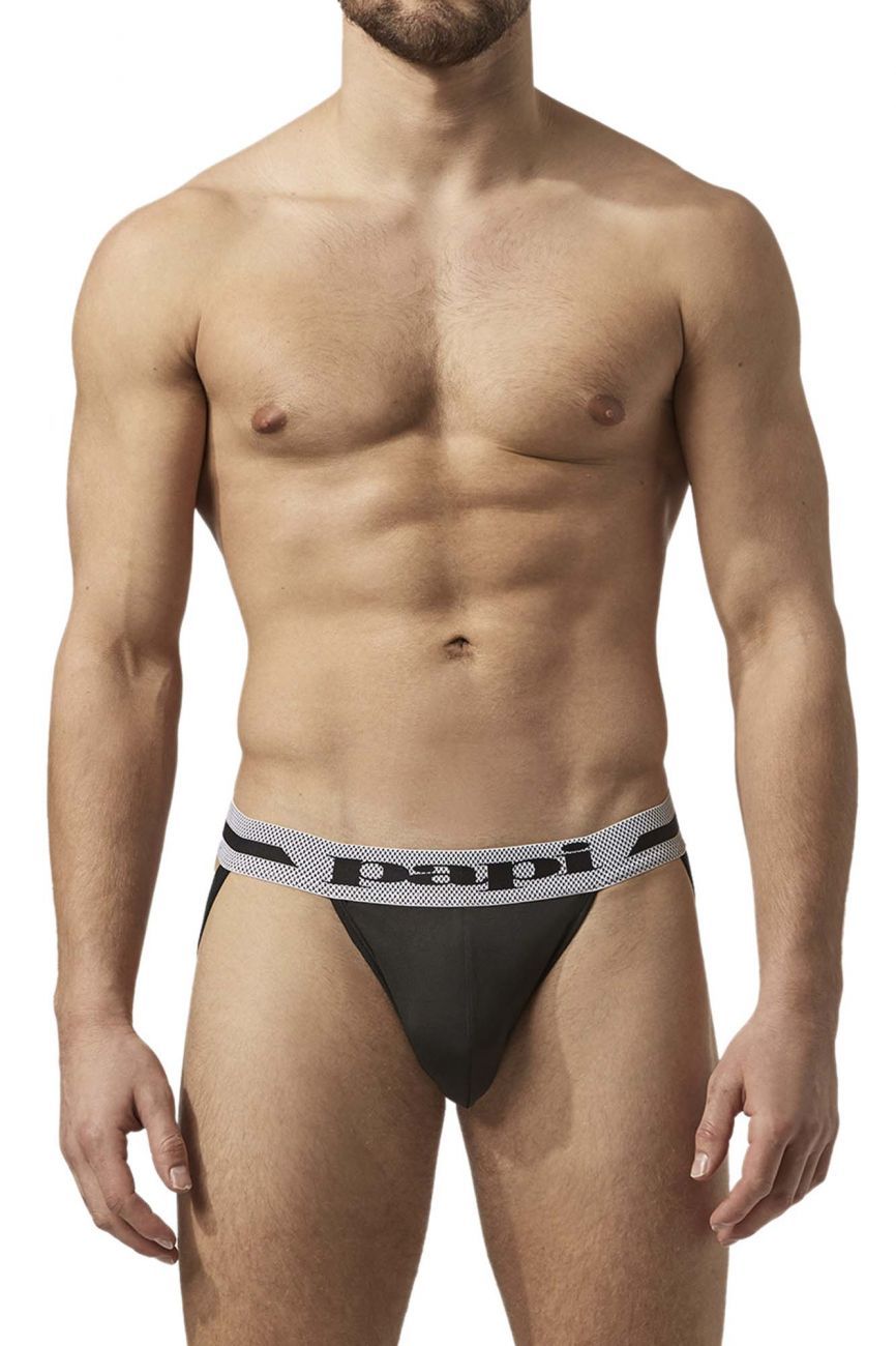 Jockstrap Papi UMPA081 2PK Microflex Couleur Rose-Noir