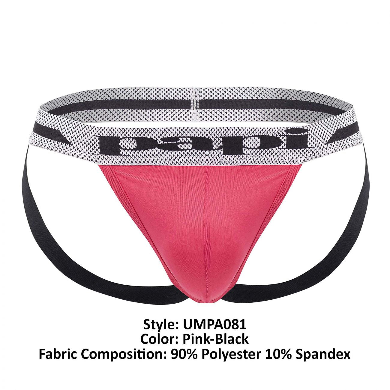 Jockstrap Papi UMPA081 2PK Microflex Couleur Rose-Noir