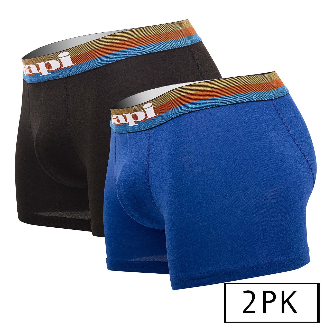 Papi UMPA088 2PK Microflex Brazilian Boxer Briefs Color Blue-Black