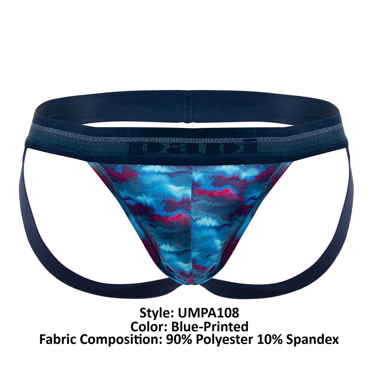 Papi UMPA108 2PK Microflex Performance Jockstrap Color Blue-Printed