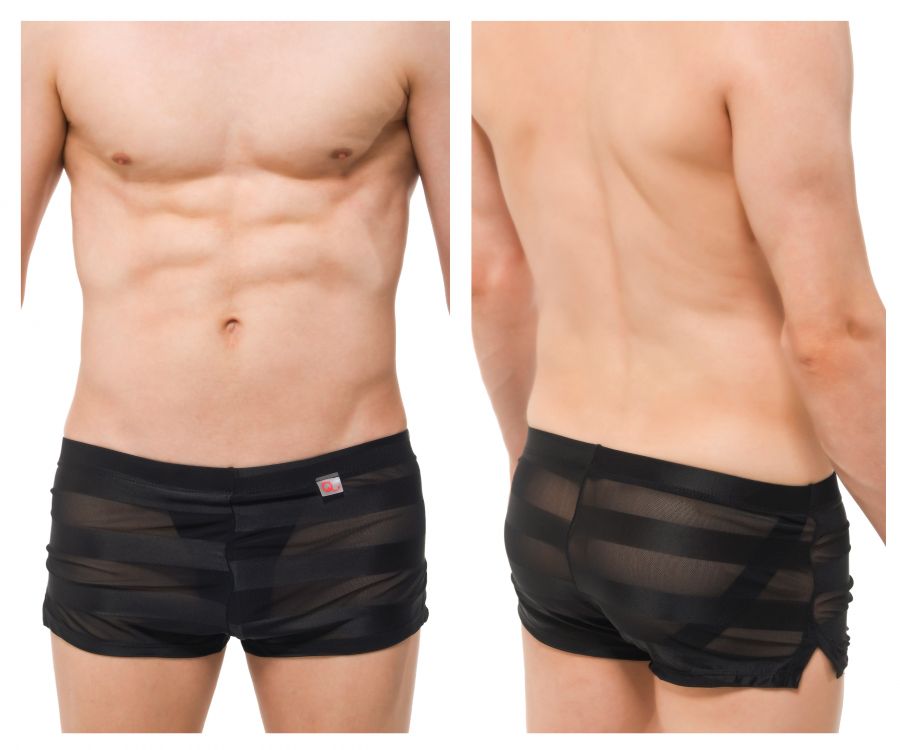 PetitQ PQ180906 Jock Athletic Shorts Color Black - EricSaloDesign.com