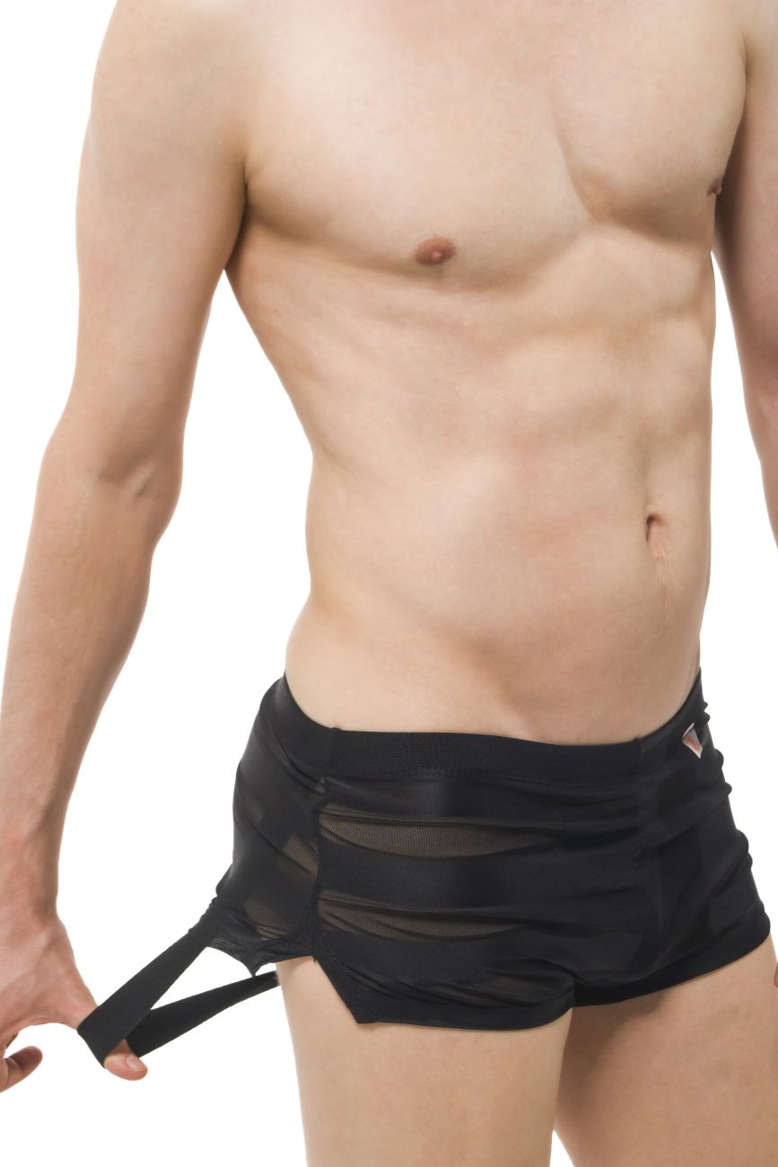 PetitQ PQ180906 Jock Athletic Shorts Color Black - EricSaloDesign.com