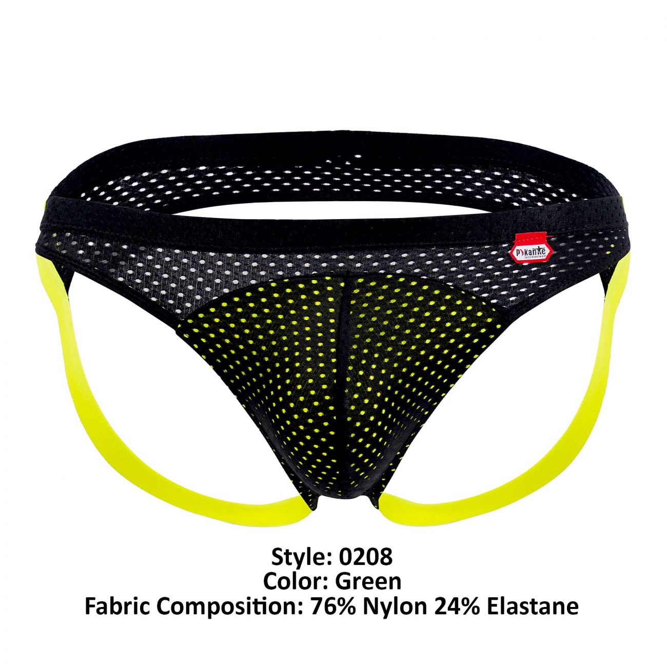 Pikante PIK 0208 Click Athletic Mesh Jockstrap Color Green