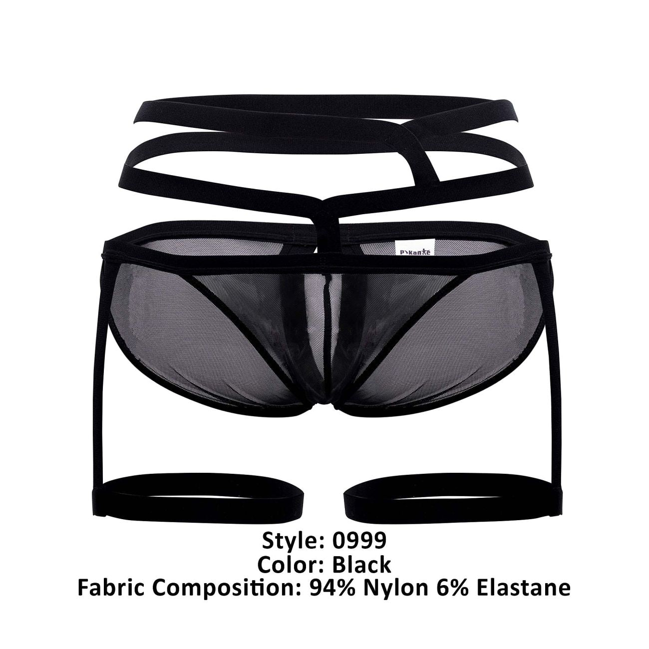 Pikante PIK 0999 Accra Garter Briefs Color Black