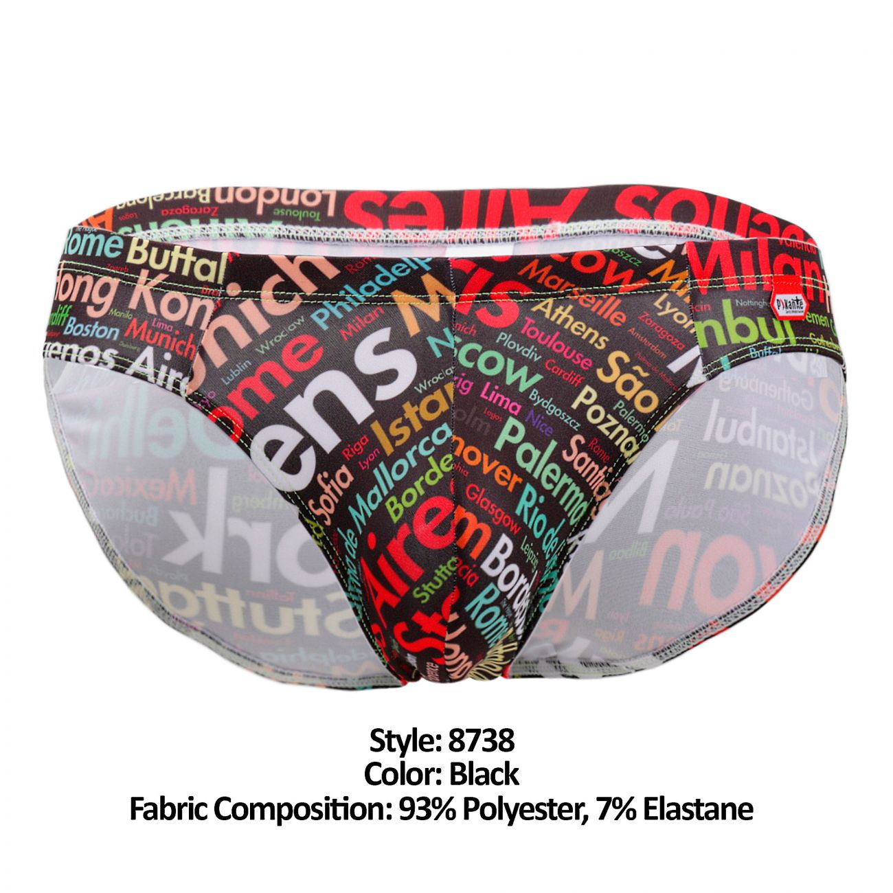 Pikante PIK 8738 Traffic Briefs Color Black