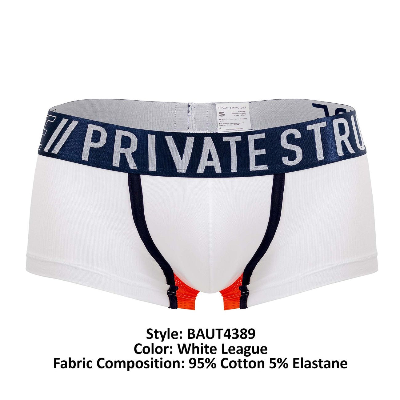 Private Structure BAUT4389 Athlete Trunks Farbe Weiß Liga
