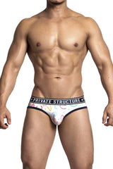 Private Structure EPUX4187 Pride Mini Briefs Freebrush Color White