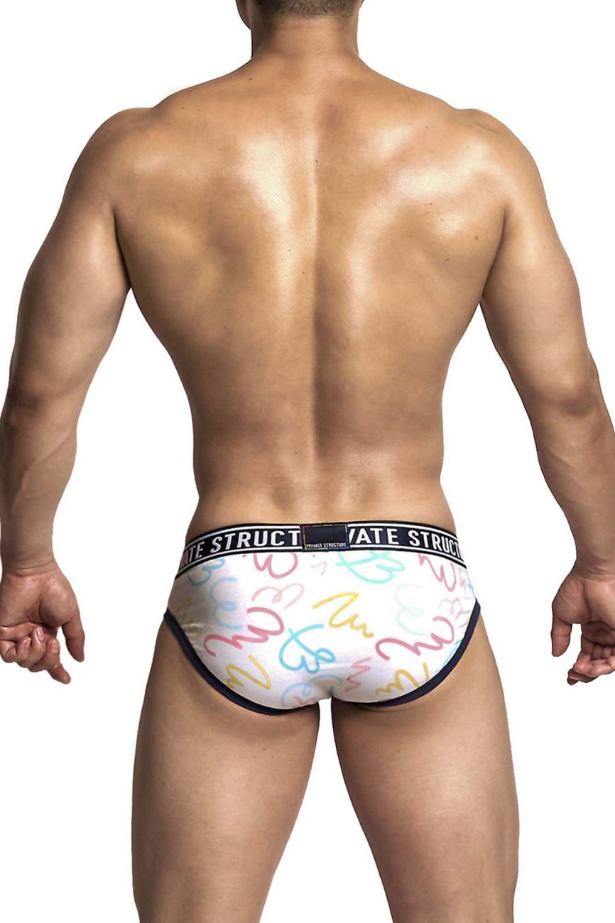 Private Structure EPUX4187 Pride Mini Briefs Freebrush Color White