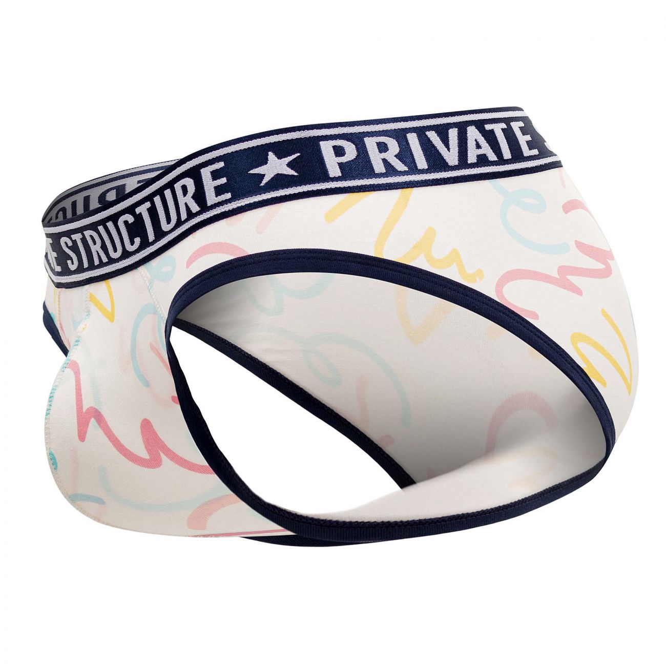 Private Structure EPUX4187 Pride Mini Briefs Freebrush Color White