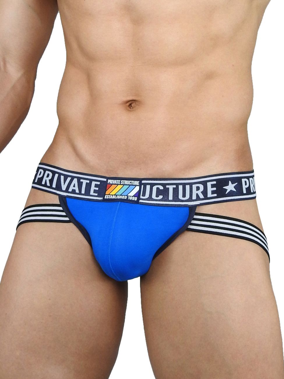 Structure privée EPUY4004 Pride Jockstrap Couleur Freedom Blue