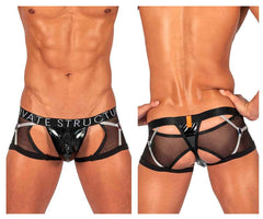Private Structure LCUT4417 Alpha Low Waist Harness Badehose Farbe Schwarz