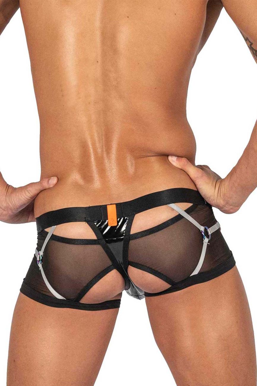 Private Structure LCUT4417 Alpha Low Waist Harness Badehose Farbe Schwarz