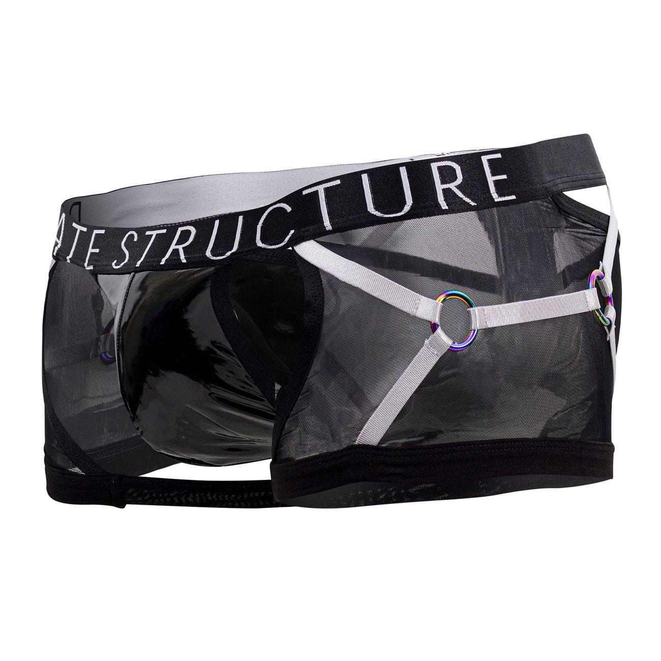 Private Structure LCUT4417 Alpha Low Waist Harness Badehose Farbe Schwarz