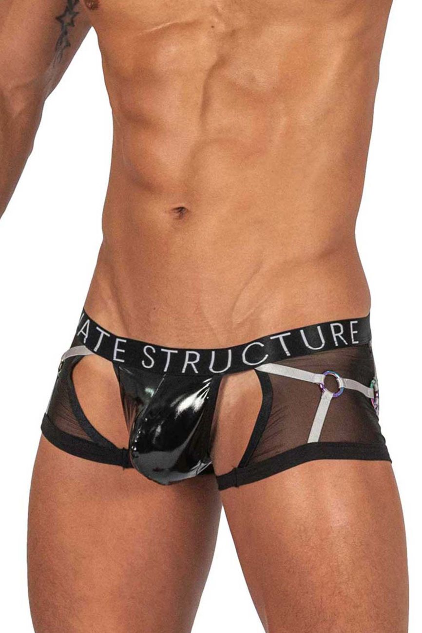 Private Structure LCUT4417 Alpha Low Waist Harness Badehose Farbe Schwarz