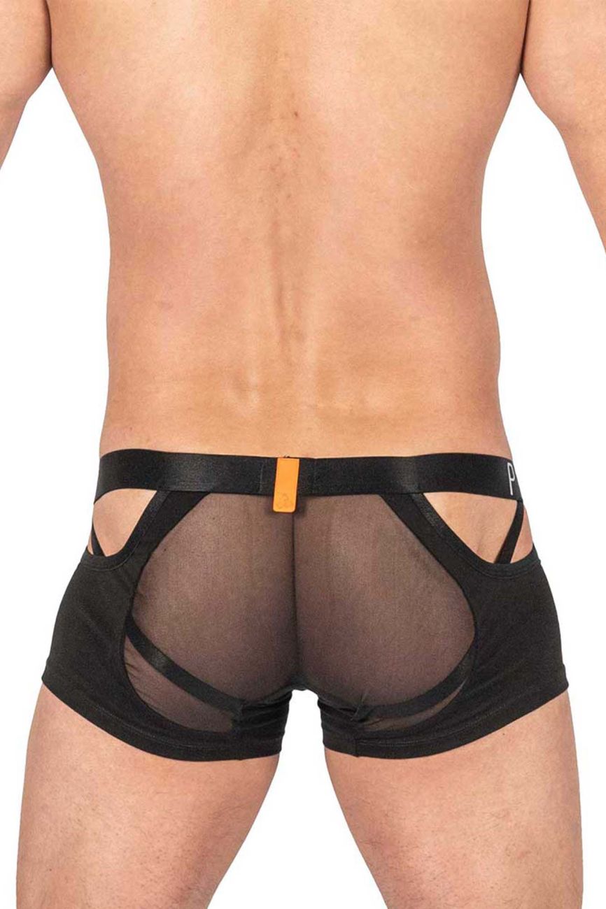 Private Structure LCUT4420 Alpha Low Waist Mesh Back Jockstrap Trunks Farbe Schwarz