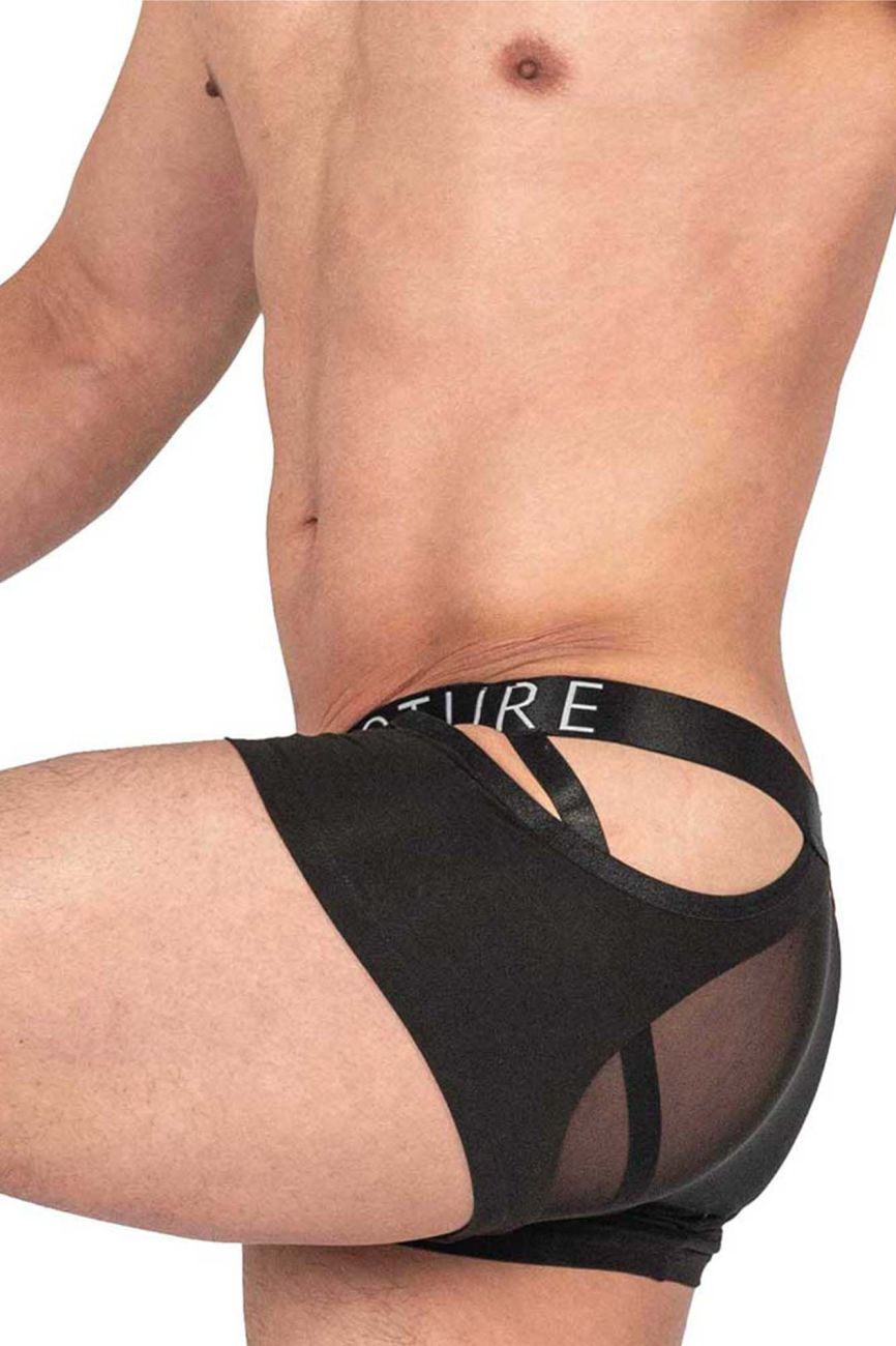 Private Structure LCUT4420 Alpha Low Waist Mesh Back Jockstrap Trunks Farbe Schwarz