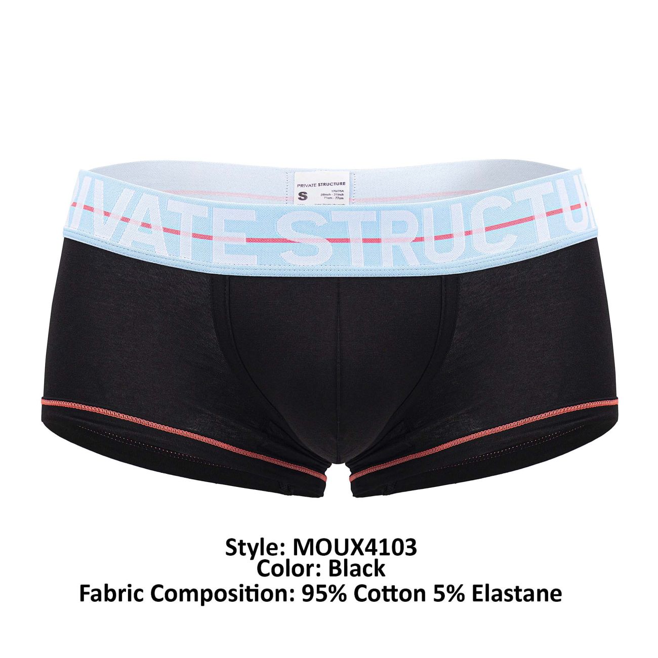 Short taille moyenne Private Structure MOUX4103 Mo Lite Couleur Noir