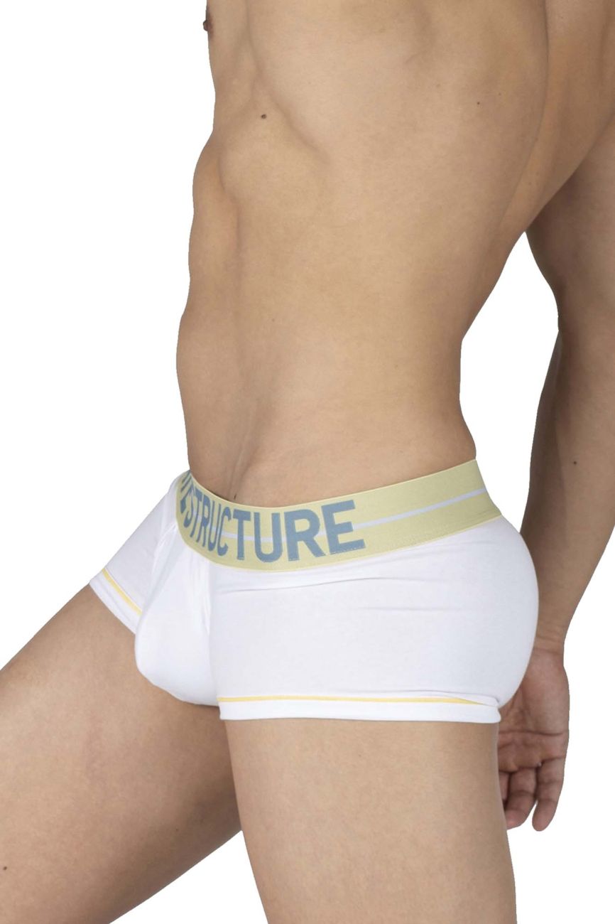 Structure privée MOUX4103 Mo Lite Mid Waist Boxer Couleur Blanc