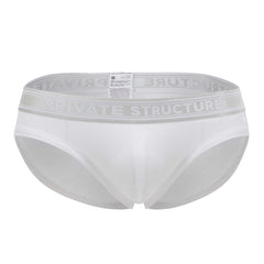 Private Structure PBUT4378 Bamboo Mid Waist Mini Briefs Color Bright White