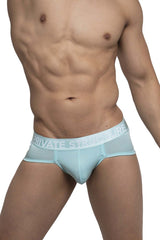 Private Structure PBUZ3748 Platinum Bamboo Contour Briefs Color Lite Cyan