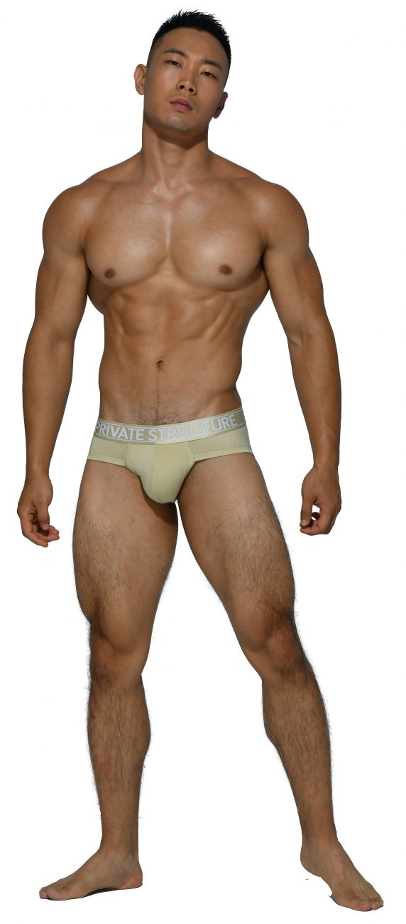 Private Structure PBUZ3748 Platinum Bamboo Briefs Color Pale Khaki