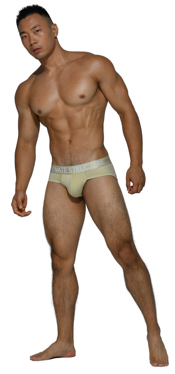 Private Structure PBUZ3748 Platinum Bamboo Briefs Color Pale Khaki