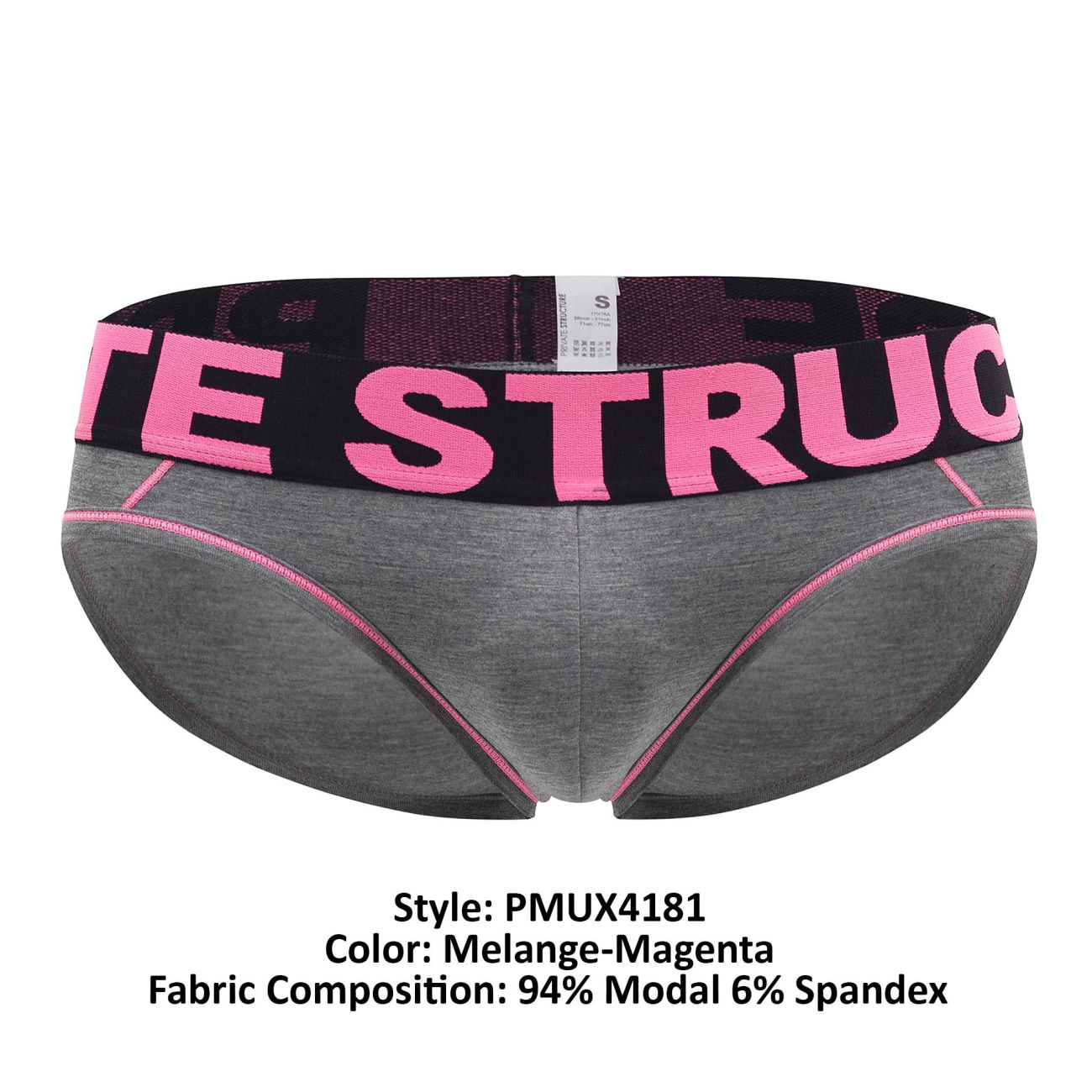 Structure privée PMUX4181 Modality Mini Slips Couleur Mélange-Magenta