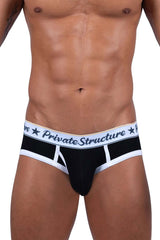 Private Structure SCUS4529 Klassischer Mini-Slip mit mittlerer Taille, Farbe Schwarz