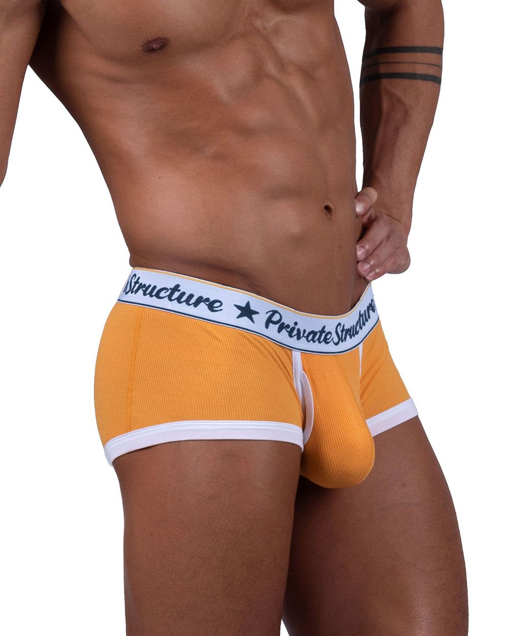 Private Structure SCUS4530 Klassische Badehose mit mittlerer Taille, Farbe Orange