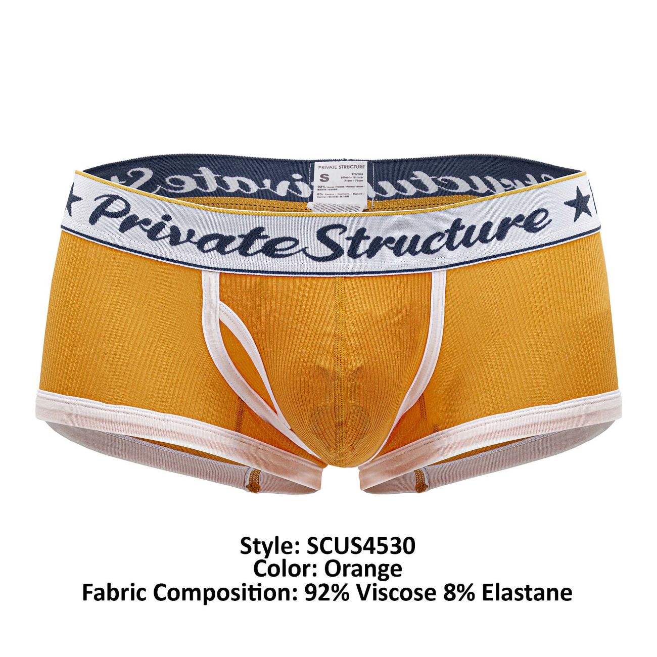 Short taille moyenne classique Private Structure SCUS4530 Couleur Orange