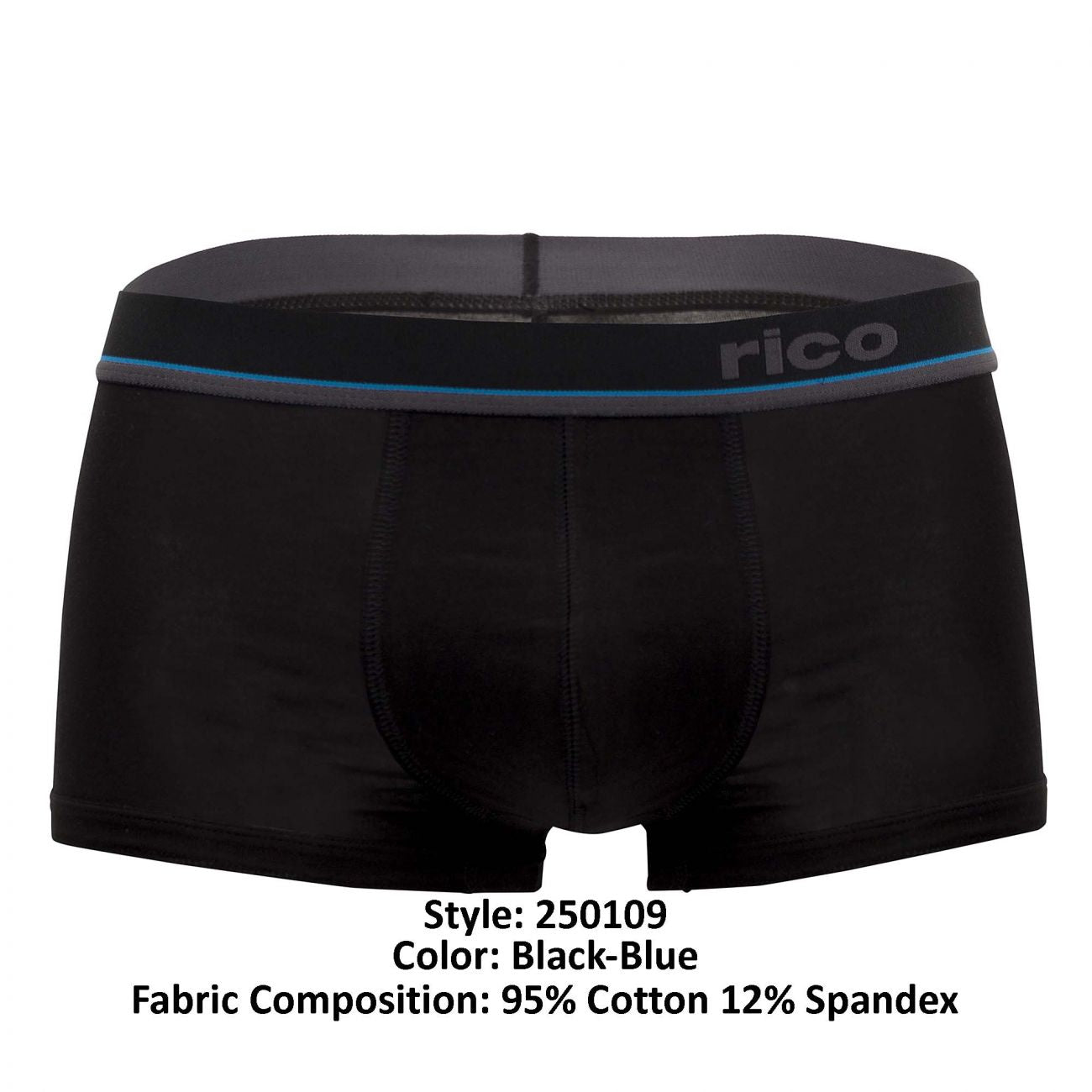 Rico 250109 3er-Pack Brazilian Trunks, Farbe Schwarz-Blau