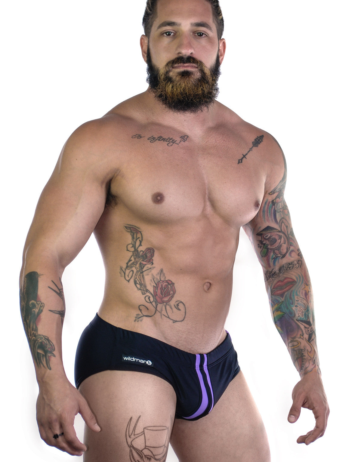 Sportivo Bikini Black & Purple - EricSaloDesign.com