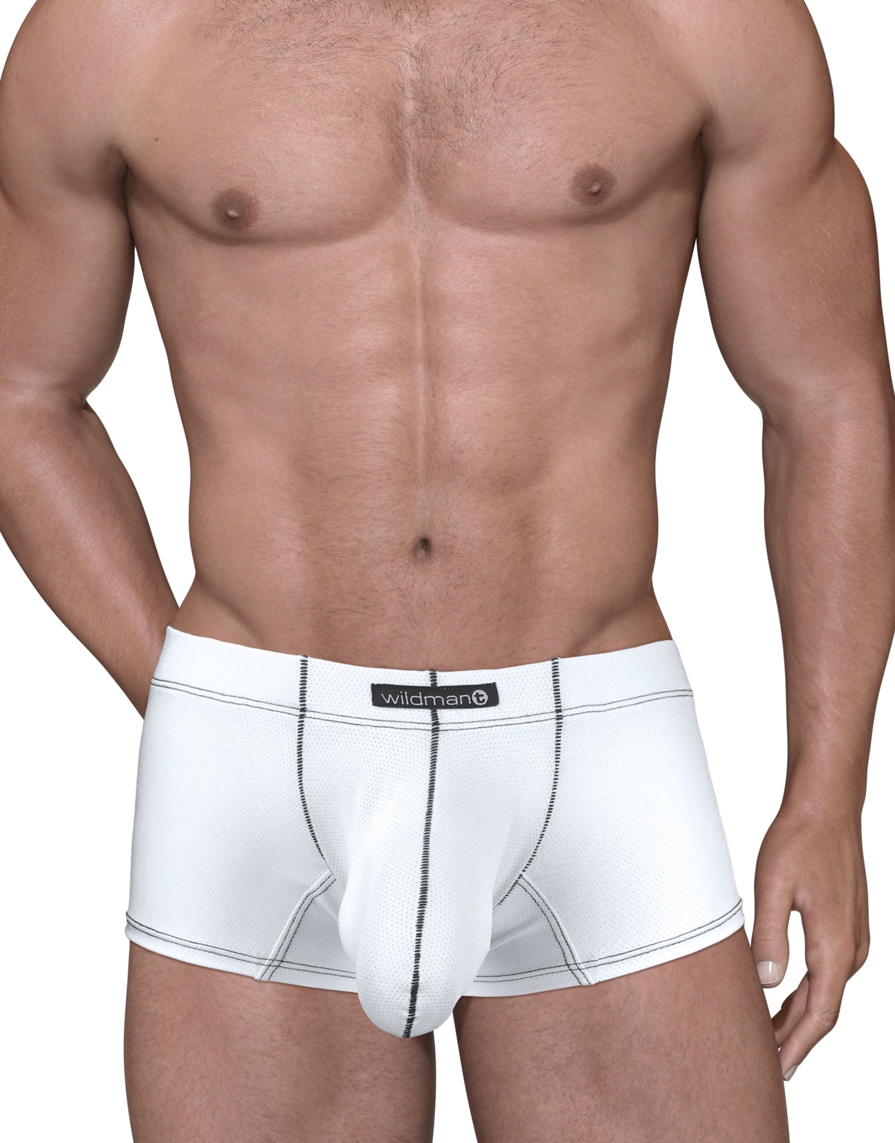 Stitch Big Boy Pouch Boxer Brief - White - EricSaloDesign.com