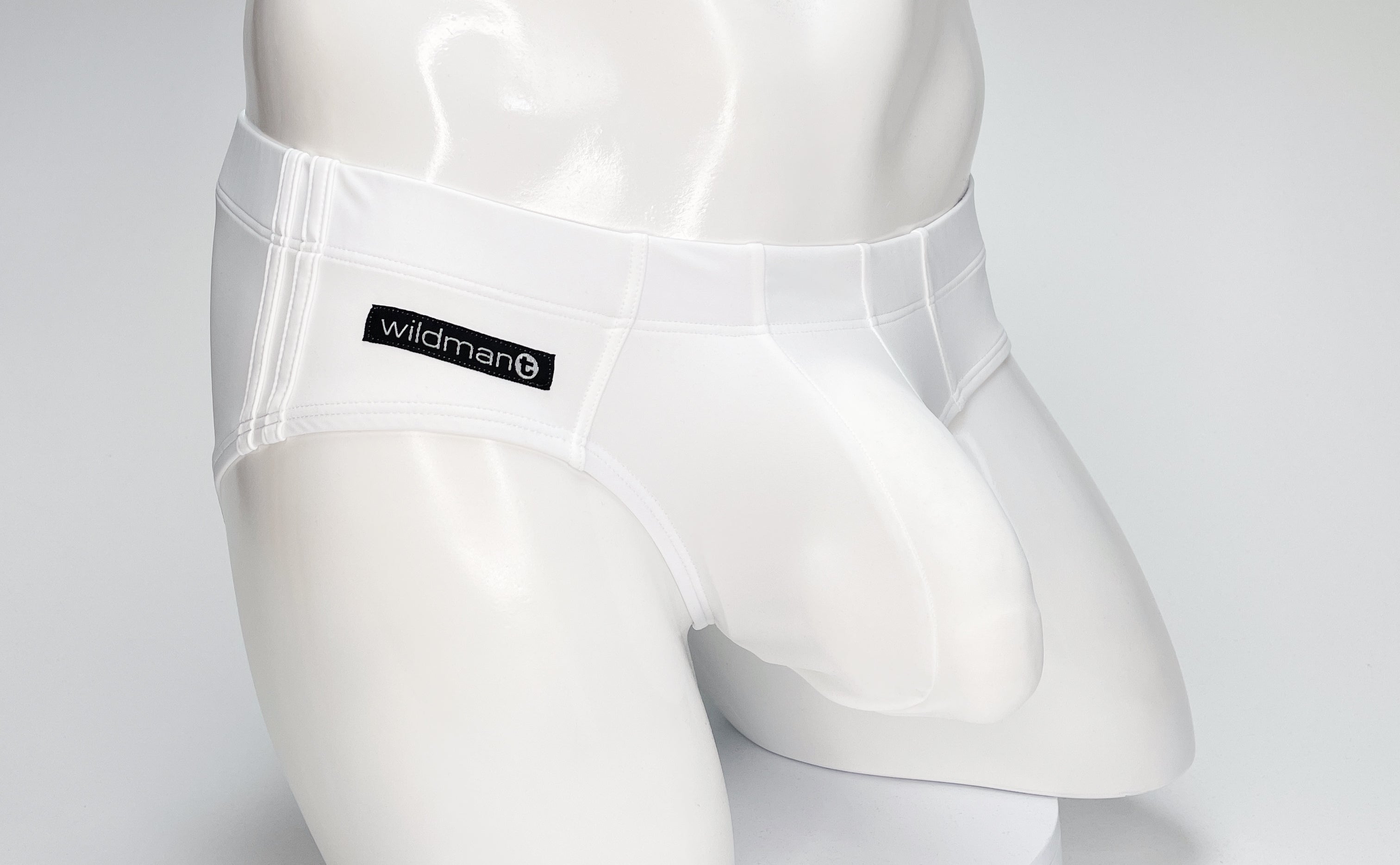 WildmanT Big Boy Pouch Swim Brief White - EricSaloDesign.com