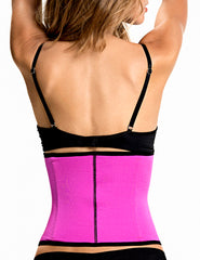 TrueShapers 1063 Latex free Workout Waist Training Cincher Color Fuchsia