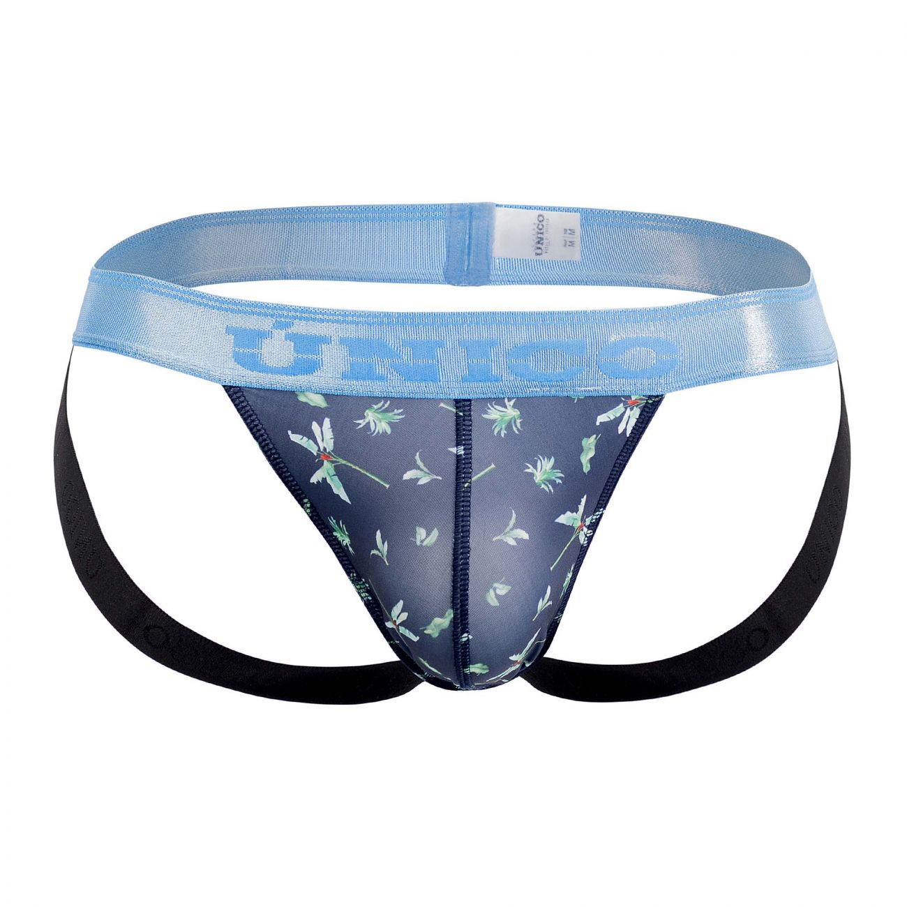 Unico 20070301234 Palm Tree Jockstrap Color 90-Blue