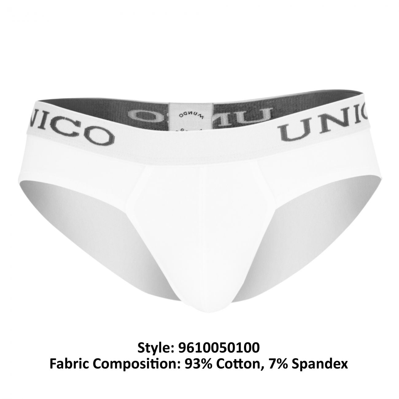 Unico 9610050100 (9612020110100) Slip Cristalino Coton Couleur Blanc