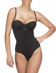 Vedette 111 Evonne Underbust Bodysuit in Thong Color Black