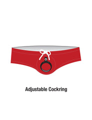 WildmanT Sport Bikini Swim w/Ball Lifter® Cock-Ring Red - EricSaloDesign.com