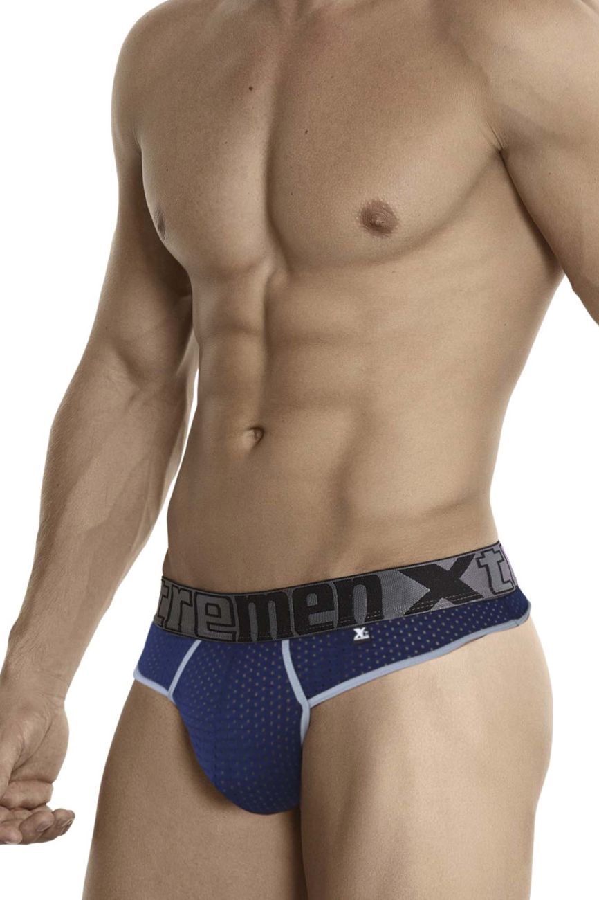 Xtremen 91036-3 3PK Tangas Farbe Weiß-Grau-Blau