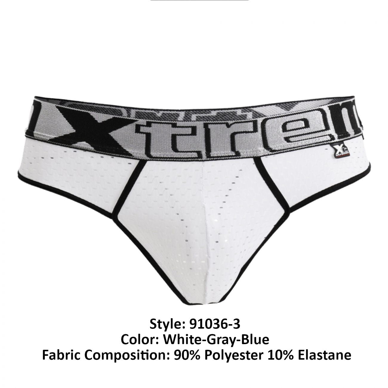 Xtremen 91036-3 3PK Tangas Farbe Weiß-Grau-Blau