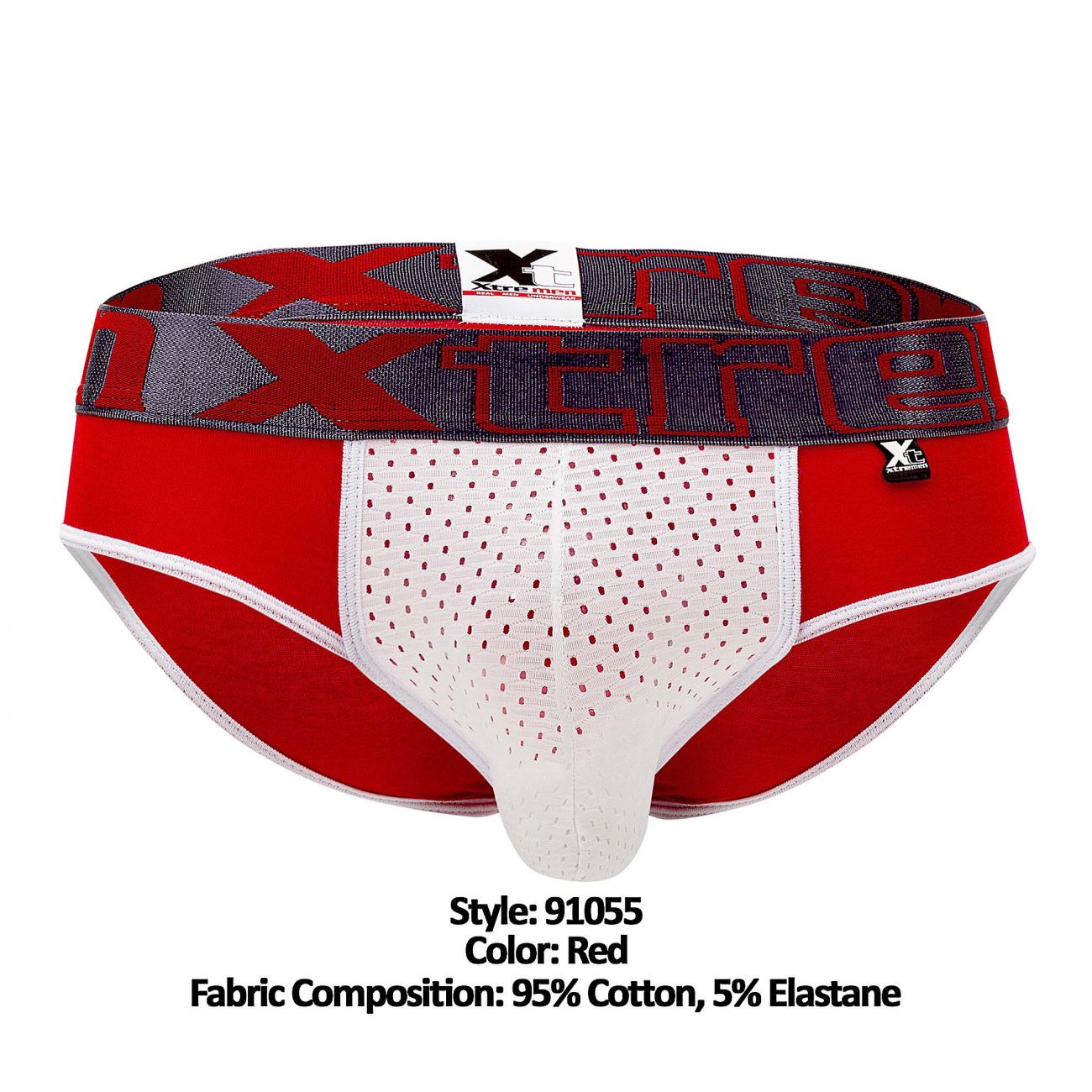 Slip Big Pouch Xtremen 91055 Couleur Rouge