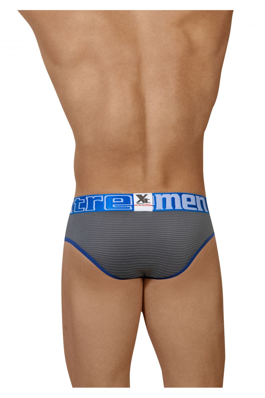 Slip de sport Xtremen 91062 avec passepoil, couleur gris