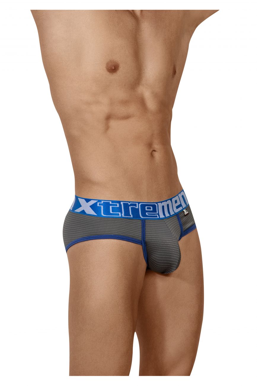 Slip de sport Xtremen 91062 avec passepoil, couleur gris