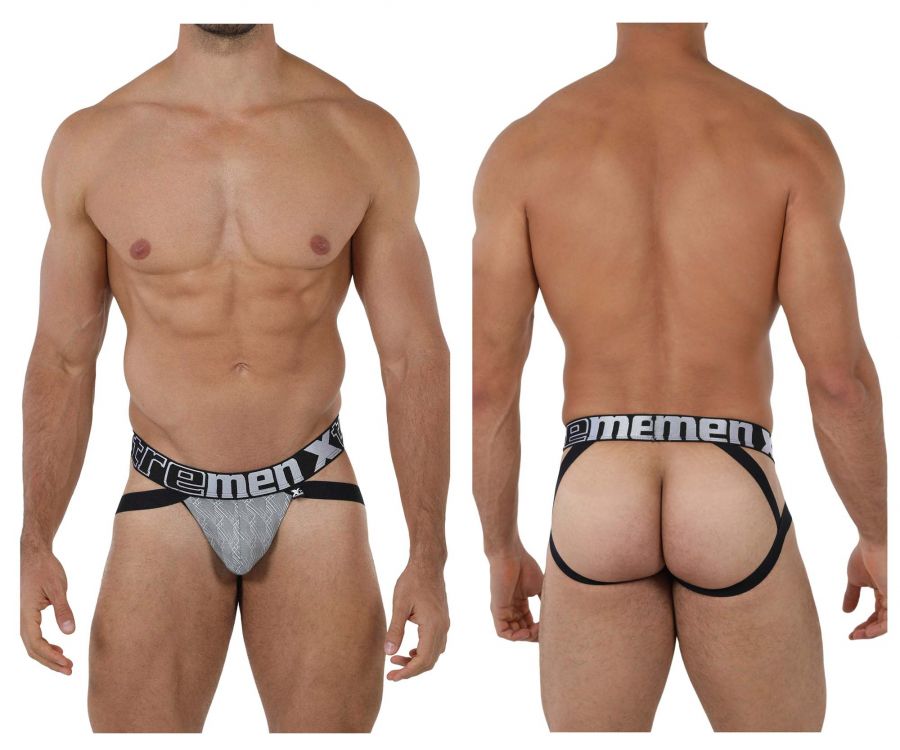 Xtremen 91069 Mikrofaser Jacquard Jockstrap Farbe Grau