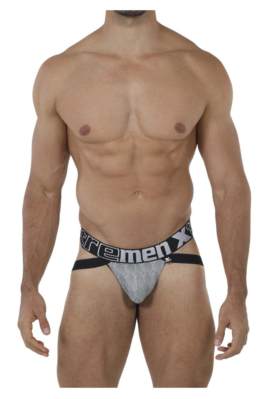 Xtremen 91069 Mikrofaser Jacquard Jockstrap Farbe Grau